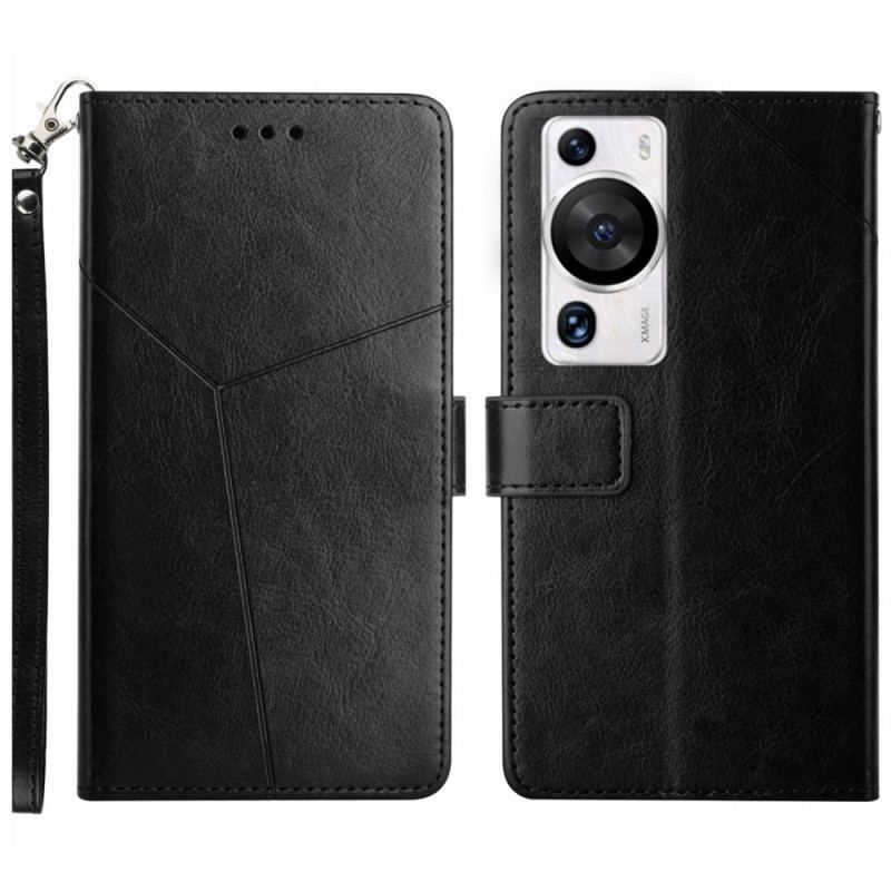 Læder Cover Huawei P60 Pro Med Snor Y-remdesign