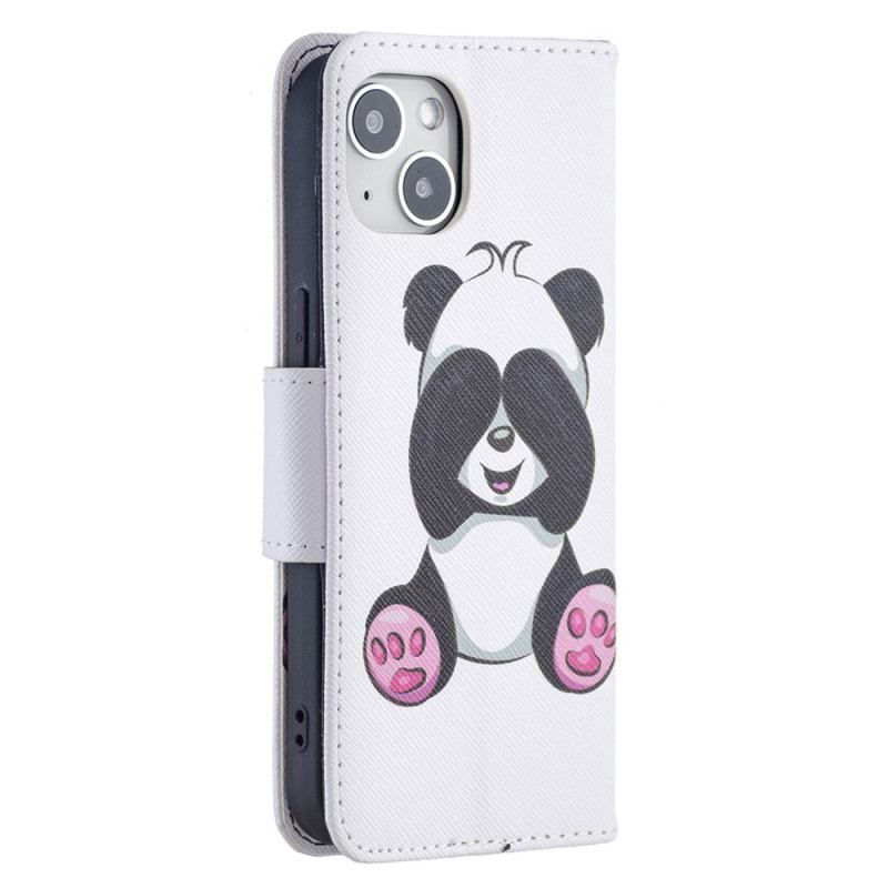 Læder Cover iPhone 15 Panda