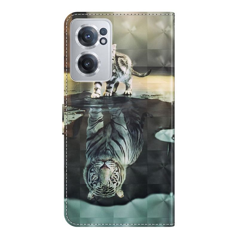 Læder Cover OnePlus Nord CE 2 5G Fremtidens Tiger