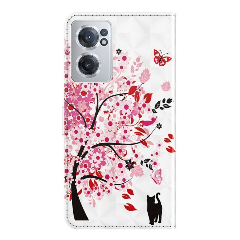 Læder Cover OnePlus Nord CE 2 5G Kirsebærblomst