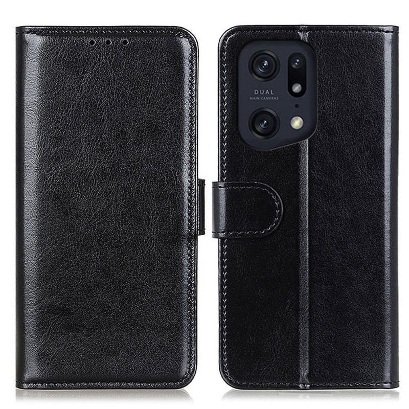 Læder Cover Oppo Find X5 Pro Frossen Finesse