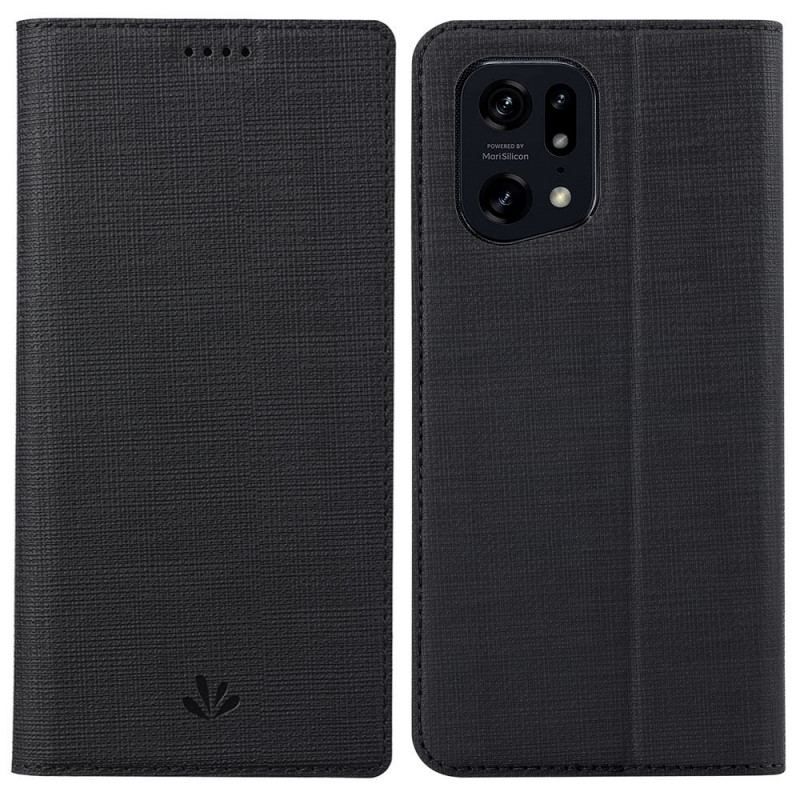 Læder Cover Oppo Find X5 Pro Vili Stoftekstur