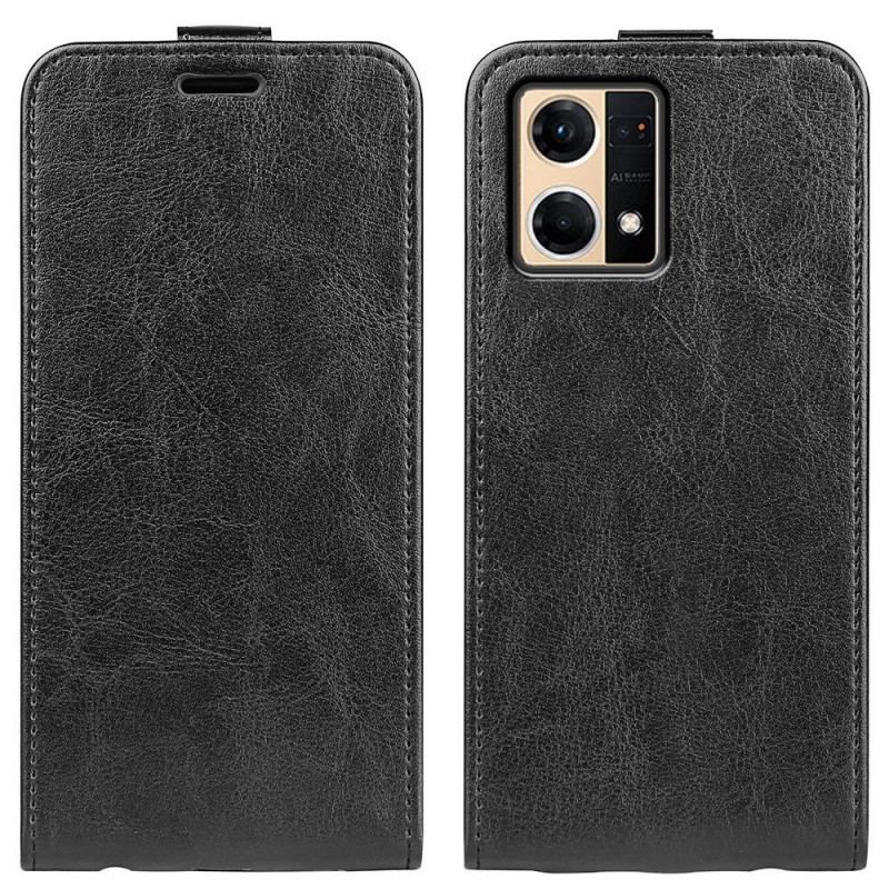 Læder Cover Oppo Reno 7 Flip Cover Lodret Klap