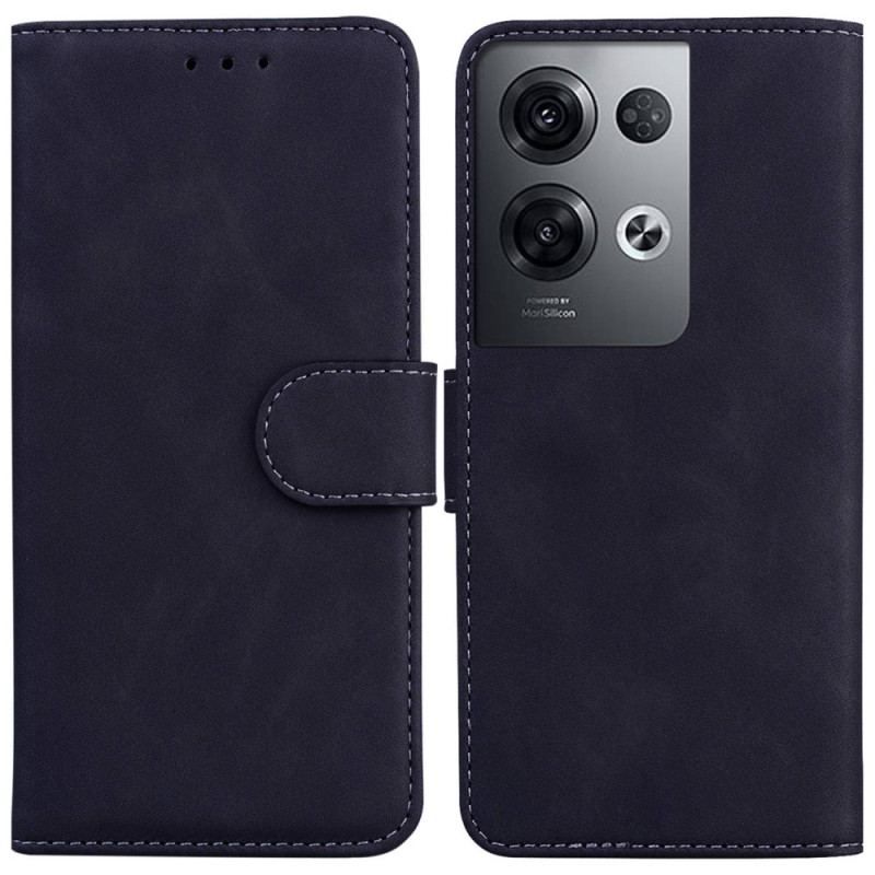 Læder Cover Oppo Reno 8 Pro Couture Lædereffekt