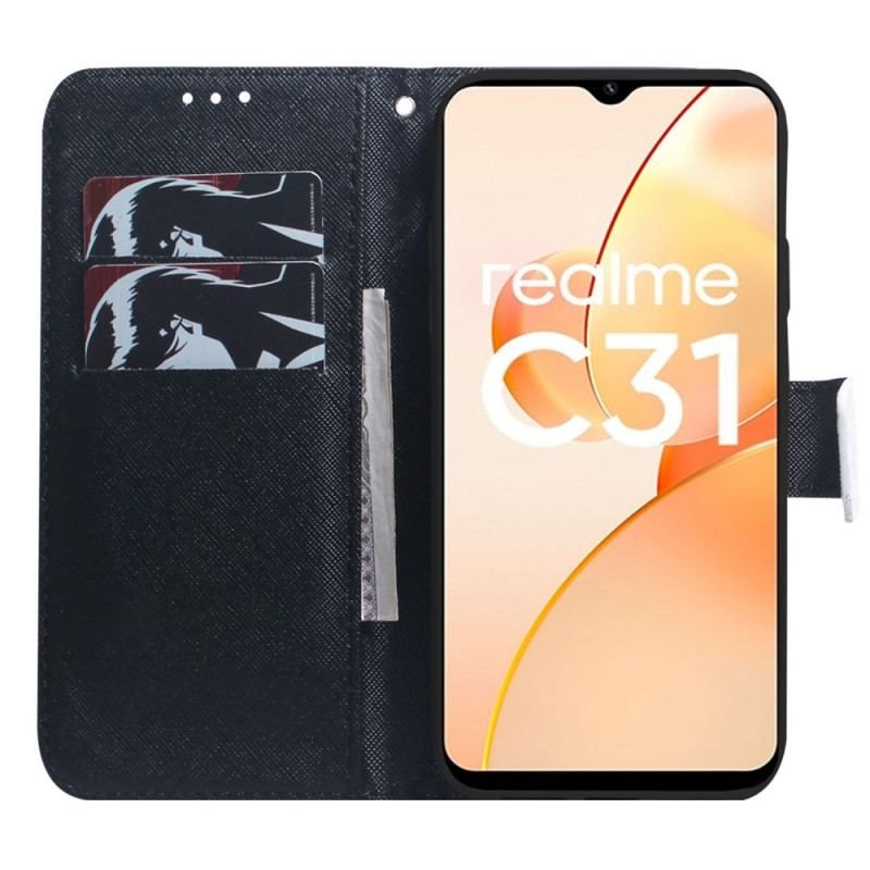 Læder Cover Realme C35 Rør Ikke Ved Min Telefon