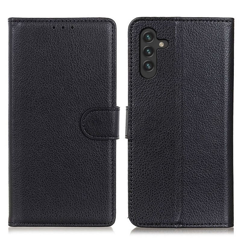 Læder Cover Samsung Galaxy A13 5G / A04s Litchi Tekstur