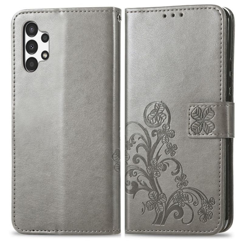 Læder Cover Samsung Galaxy A13 Abstrakte Blomster