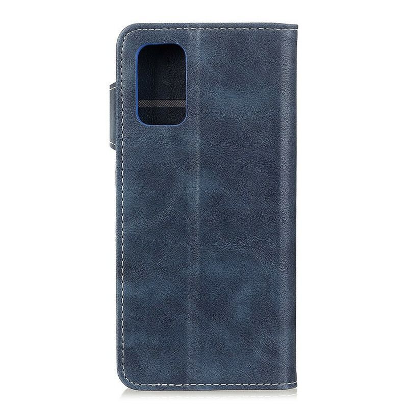 Læder Cover Samsung Galaxy A52 4G / A52 5G / A52s 5G Kunstnerisk Knap Og Sømme