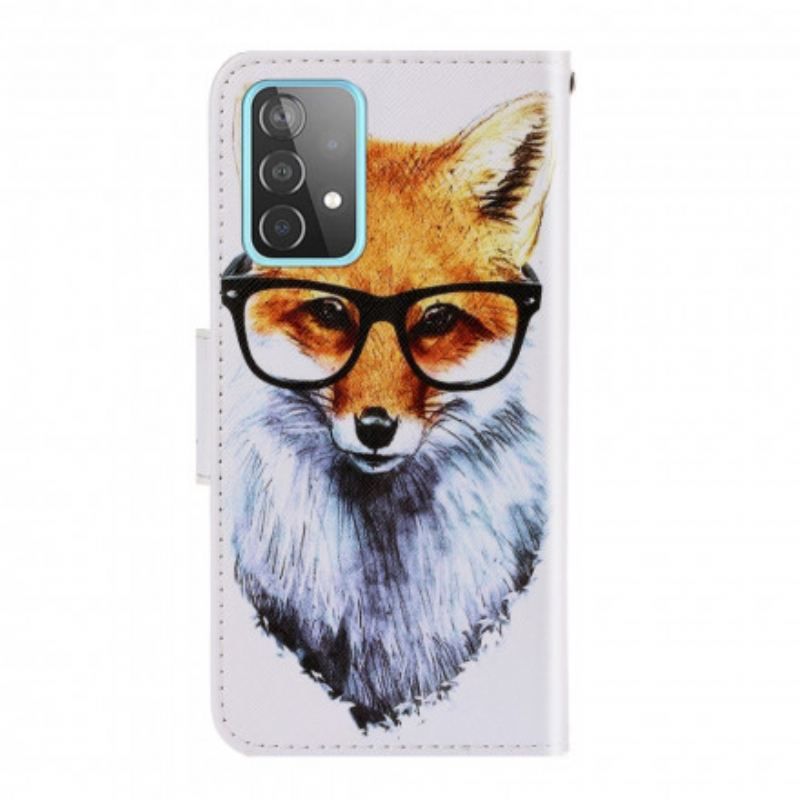 Læder Cover Samsung Galaxy A52 4G / A52 5G / A52s 5G Med Snor Brainy Fox Med Rem