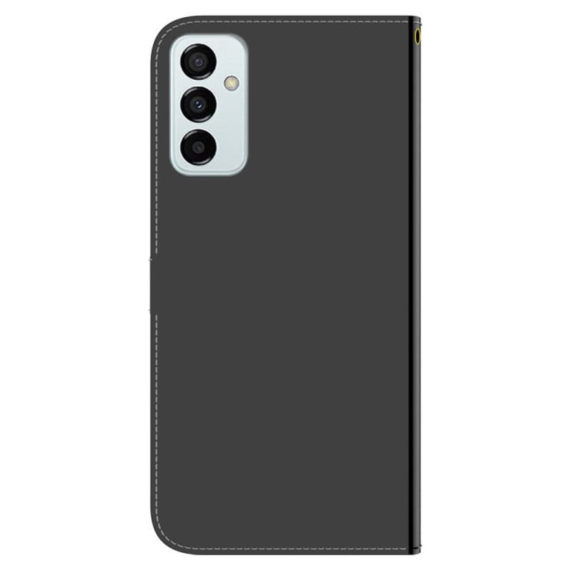 Læder Cover Samsung Galaxy M13 Spejl Og Snor