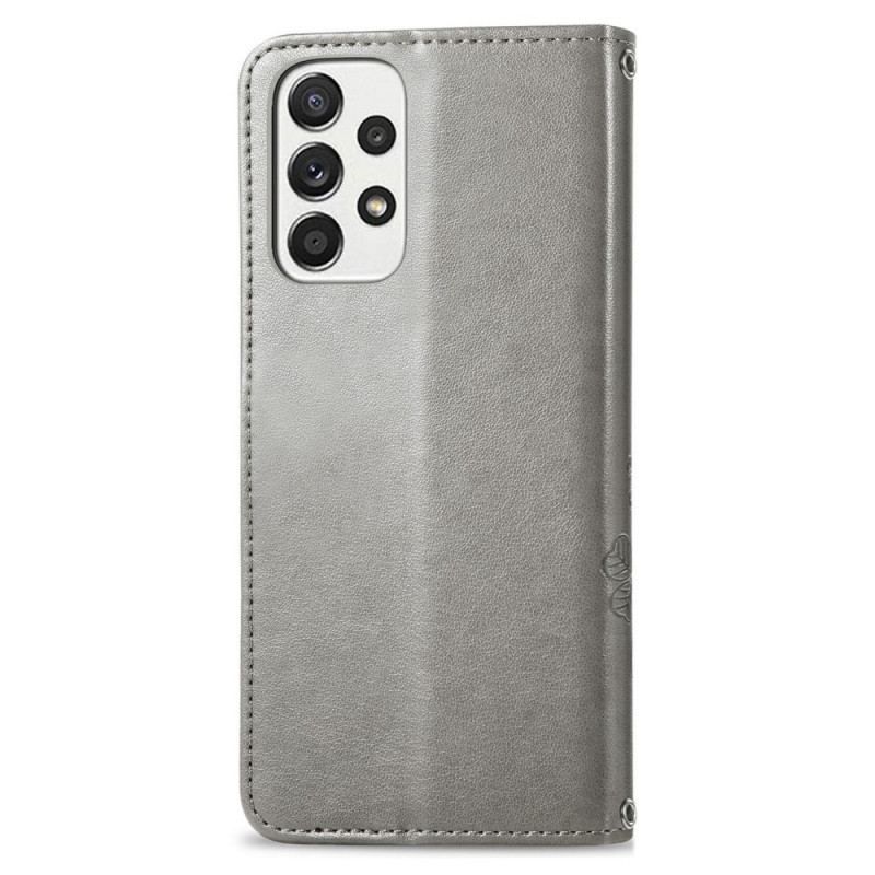 Læder Cover Samsung Galaxy M53 5G Firkløver