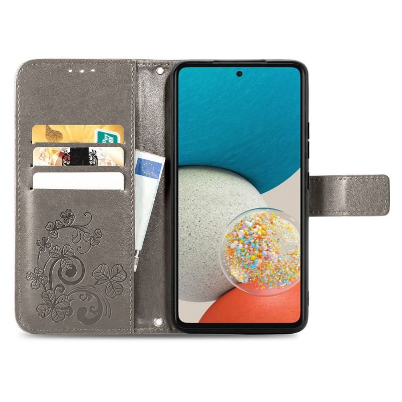 Læder Cover Samsung Galaxy M53 5G Firkløver