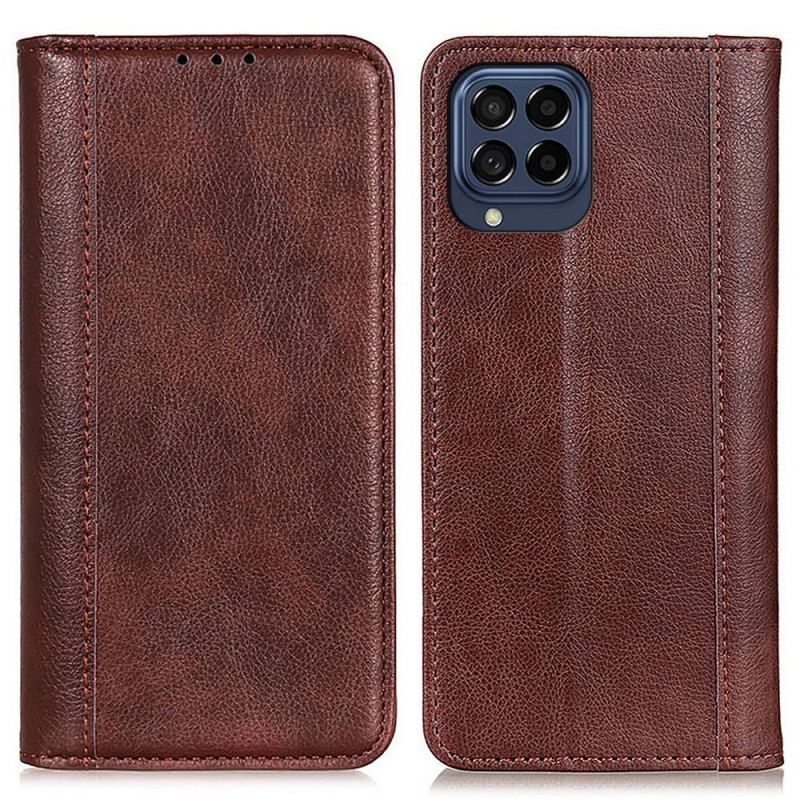 Læder Cover Samsung Galaxy M53 5G Litchi Split Læder