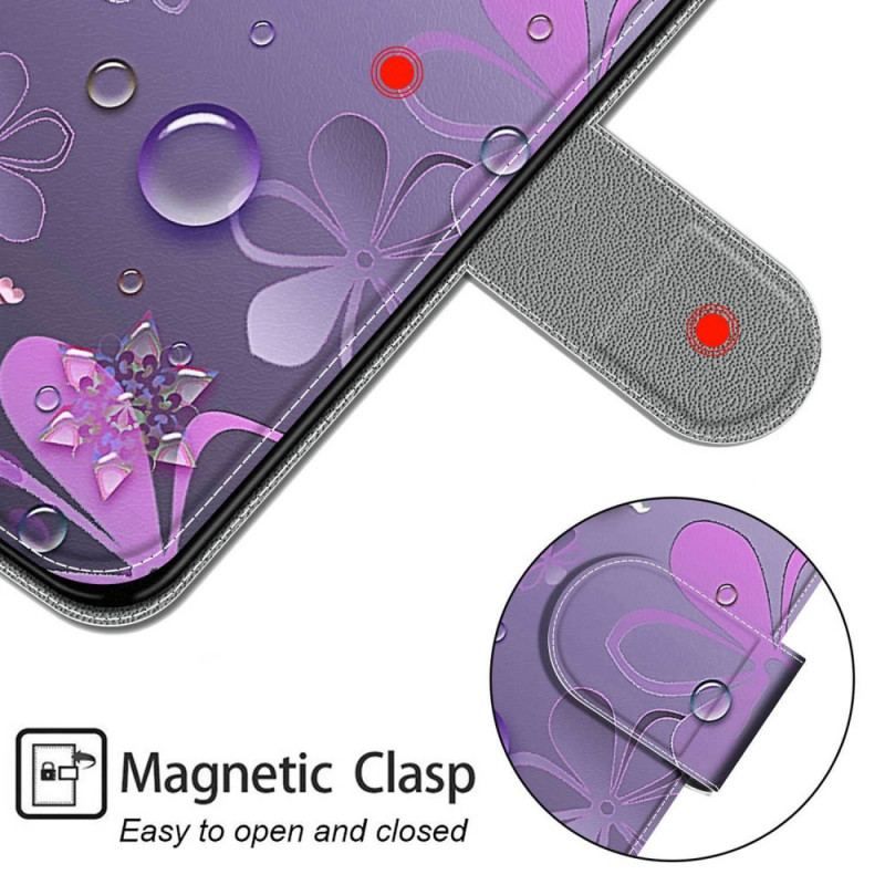 Læder Cover Samsung Galaxy M53 5G Med Snor Thong Drops