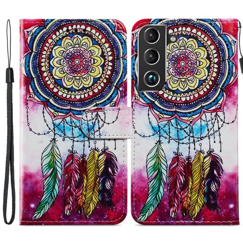 Læder Cover Samsung Galaxy S22 5G Kunstnerisk Drømmefanger