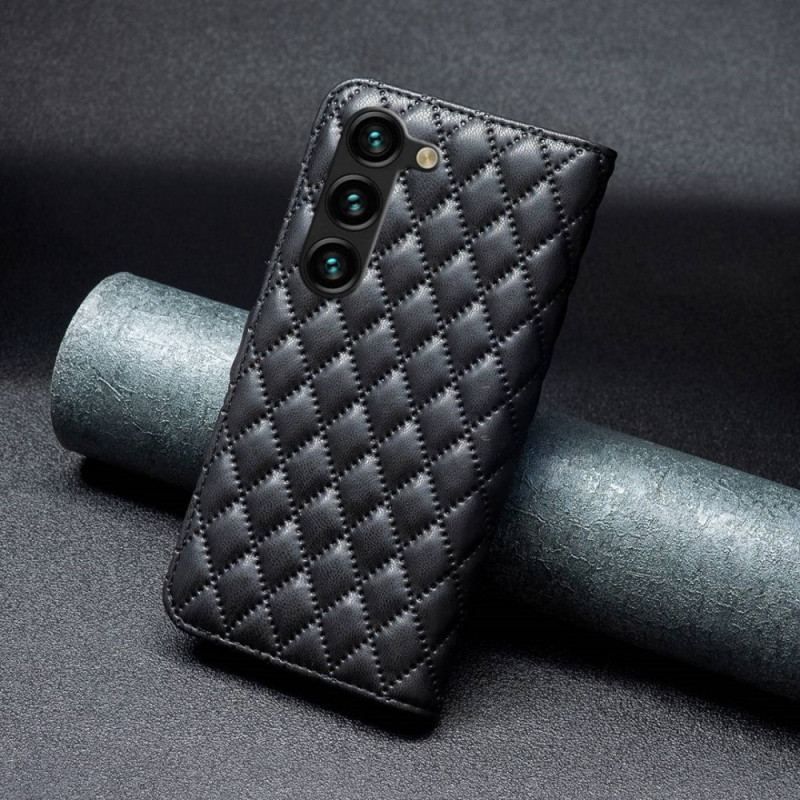 Læder Cover Samsung Galaxy S23 Plus 5G Quiltet Binfen Farve