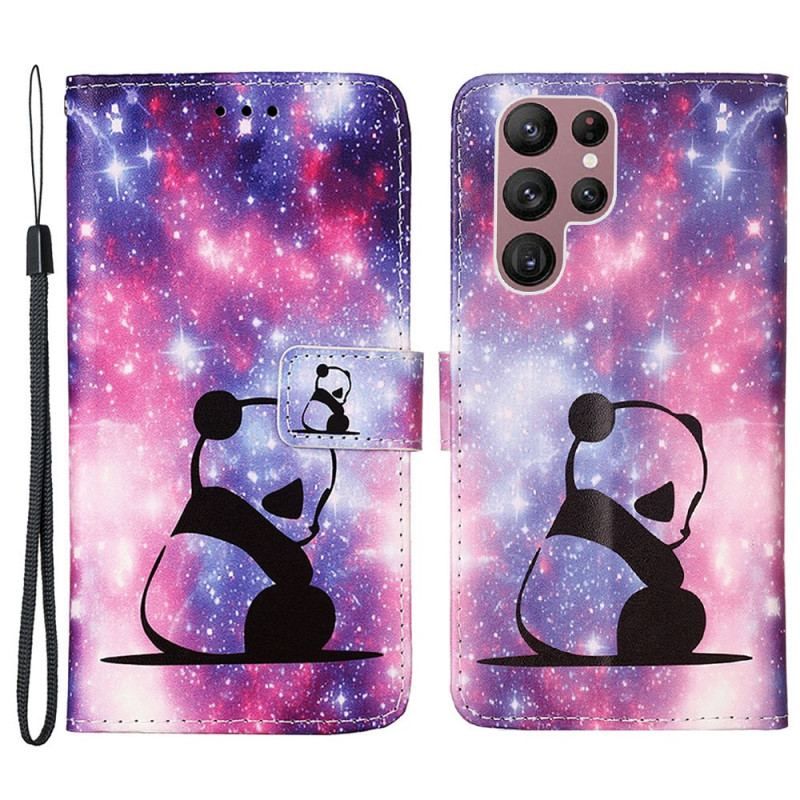 Læder Cover Samsung Galaxy S23 Ultra 5G Panda Galaxy