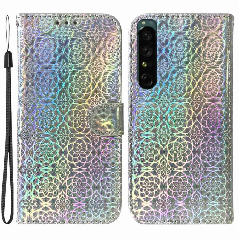 Læder Cover Sony Xperia 1 IV Med Snor Lys Med Rem