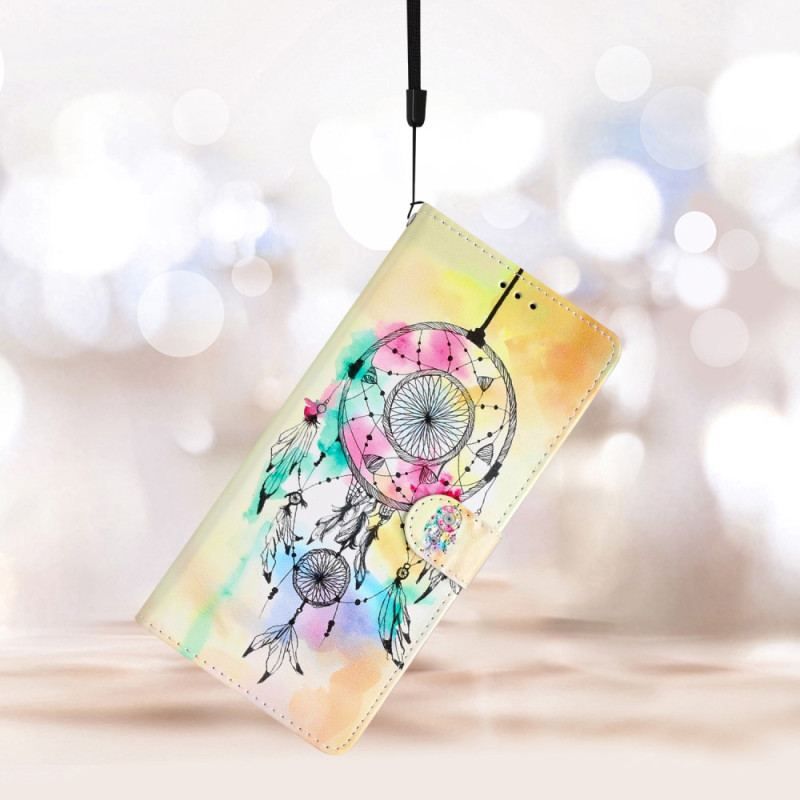 Læder Cover Xiaomi 12 Lite Med Snor Strap Dream Catcher