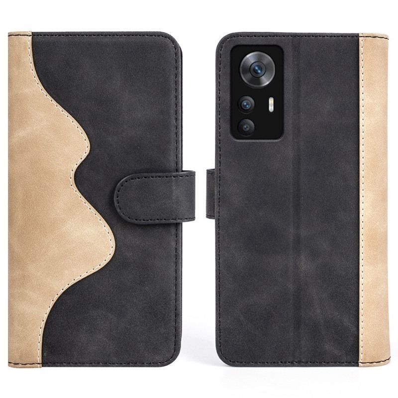 Læder Cover Xiaomi 12T / 12T Pro Stilfuld Tofarvet