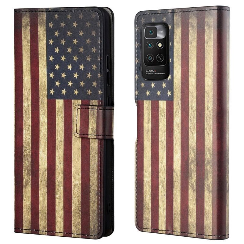 Læder Cover Xiaomi Redmi Note 11 / 11S Amerikansk Flag