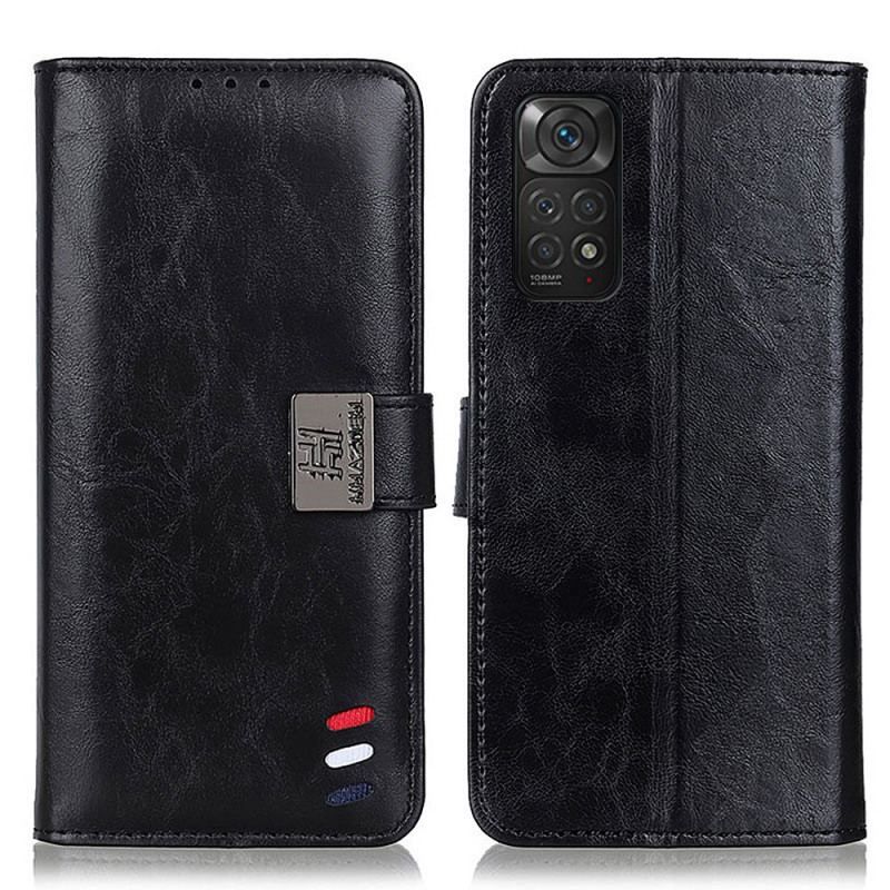 Læder Cover Xiaomi Redmi Note 11 / 11S Bison Lædereffekt