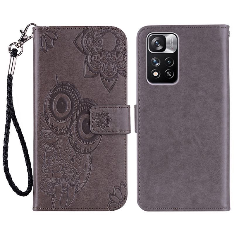 Læder Cover Xiaomi Redmi Note 11 Pro Plus 5G Mandala Ugle