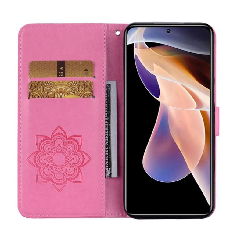 Læder Cover Xiaomi Redmi Note 11 Pro Plus 5G Ugle Mandala Og Charm