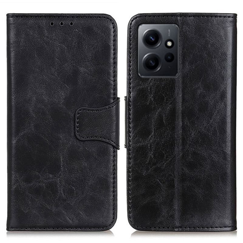 Læder Cover Xiaomi Redmi Note 12 4G Split Læder Vendbar Lås