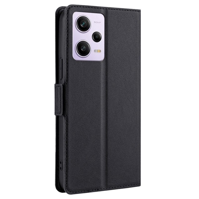 Læder Cover Xiaomi Redmi Note 12 Pro Dobbelt Lås