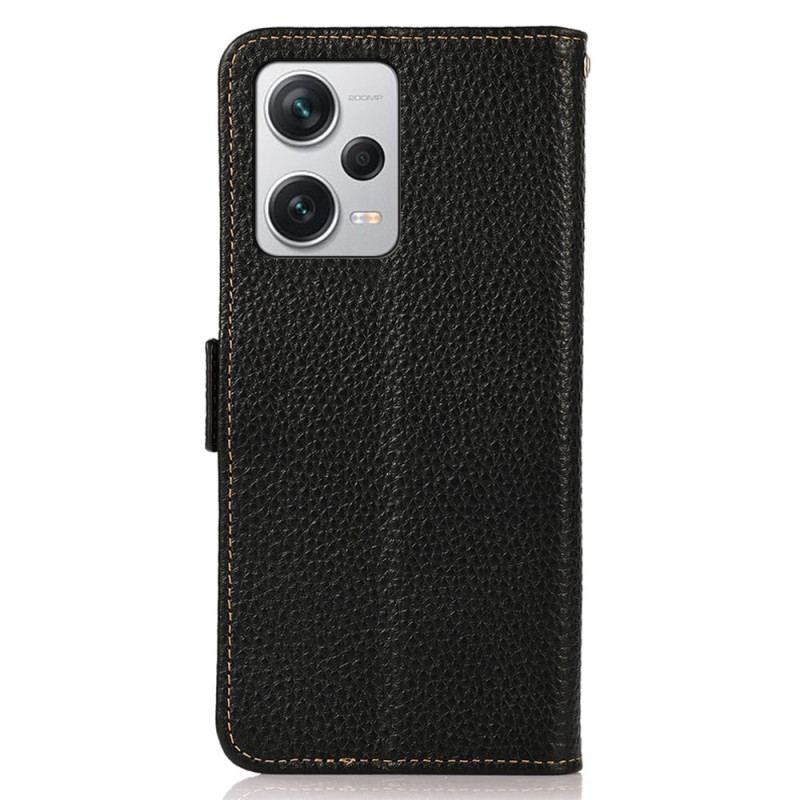 Læder Cover Xiaomi Redmi Note 12 Pro Plus Litchi Læder Khazneh Rfid