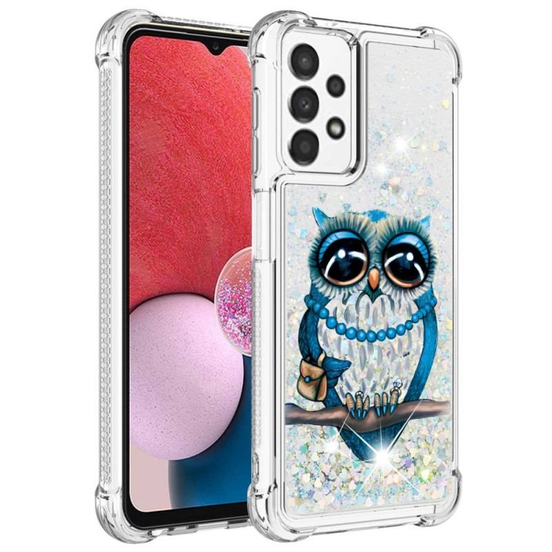 Mobilcover Samsung Galaxy A13 Miss Owl Pailletter