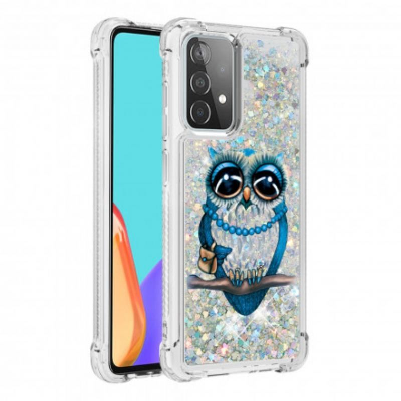 Mobilcover Samsung Galaxy A52 4G / A52 5G / A52s 5G Miss Owl Pailletter