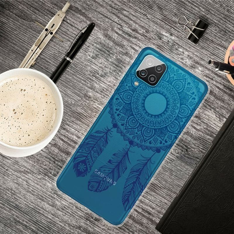 Mobilcover Samsung Galaxy M12 / A12 Mandala Med Enkelt Blomst