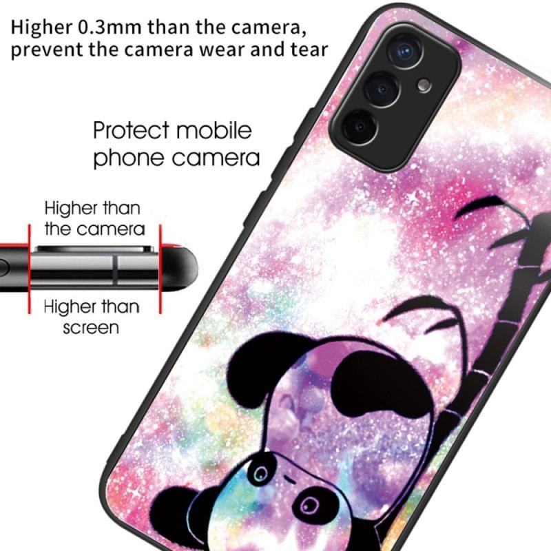 Mobilcover Samsung Galaxy M13 Panda Hærdet Glas