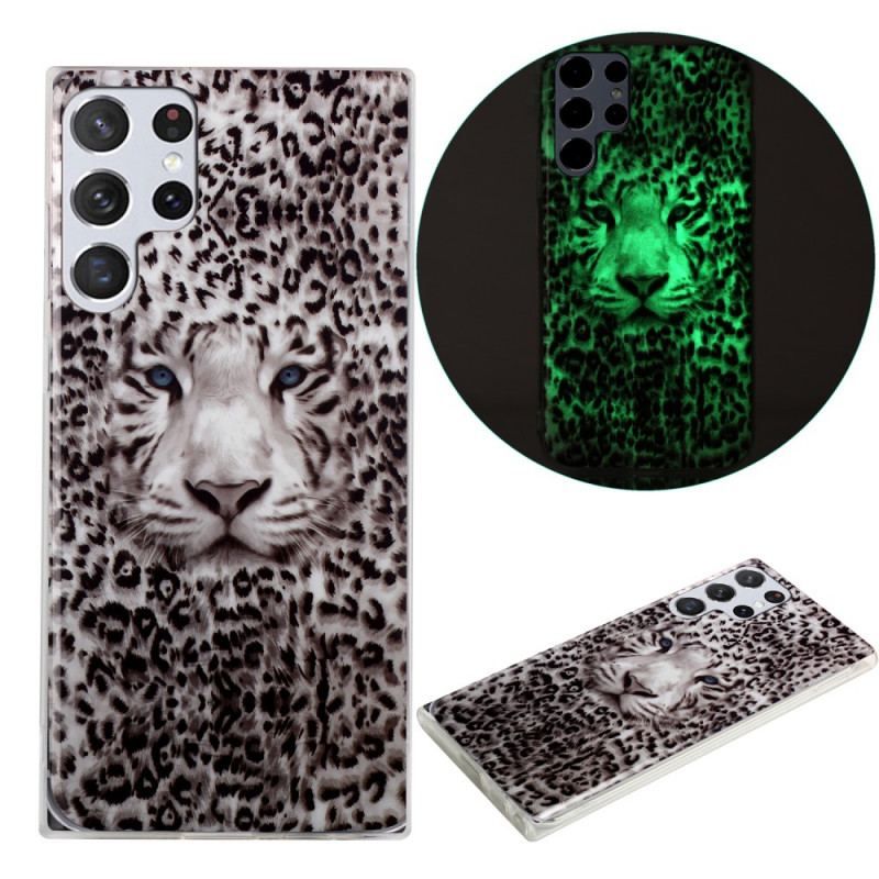 Mobilcover Samsung Galaxy S22 Ultra 5G Leopard Fluorescerende