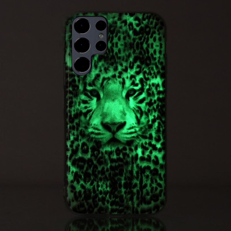 Mobilcover Samsung Galaxy S22 Ultra 5G Leopard Fluorescerende