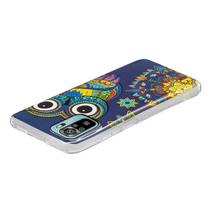 Mobilcover Xiaomi Redmi Note 10 / 10S Fluorescerende Ugle Mandala