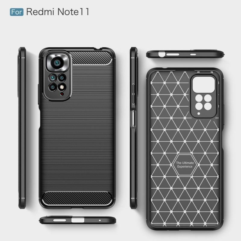 Mobilcover Xiaomi Redmi Note 11 / 11S Børstet Kulfiber