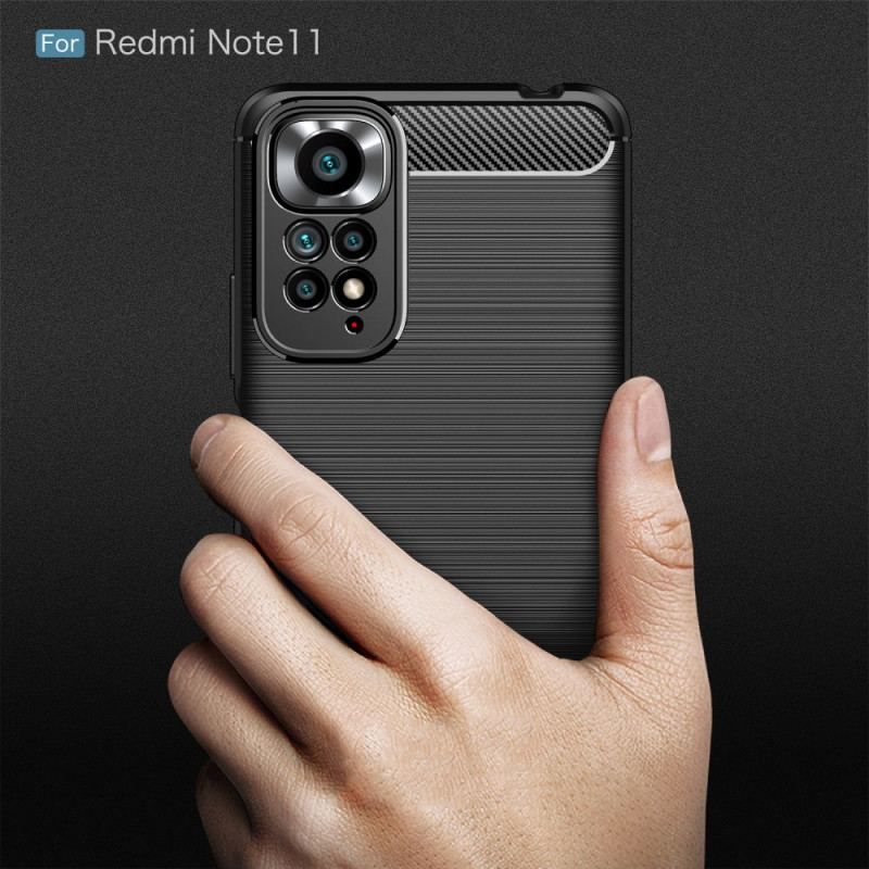 Mobilcover Xiaomi Redmi Note 11 / 11S Børstet Kulfiber